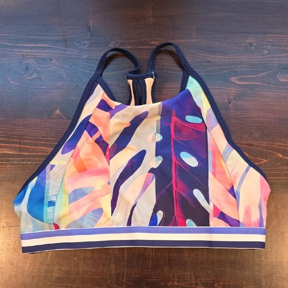 Athleta Girl Colorful Patterned Bikini Top - Picture 1 of 3